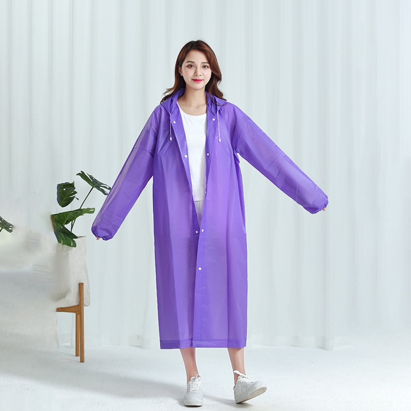 Camping Rain Poncho - 1개 후드 레인코트 남녀공용 방수 두꺼운
