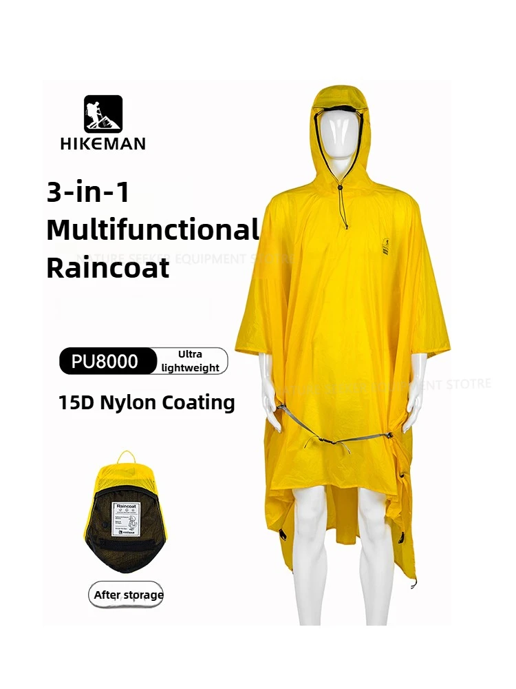 Camping Rain Poncho - 15D/210T 비옷 방수 비 판초 커버