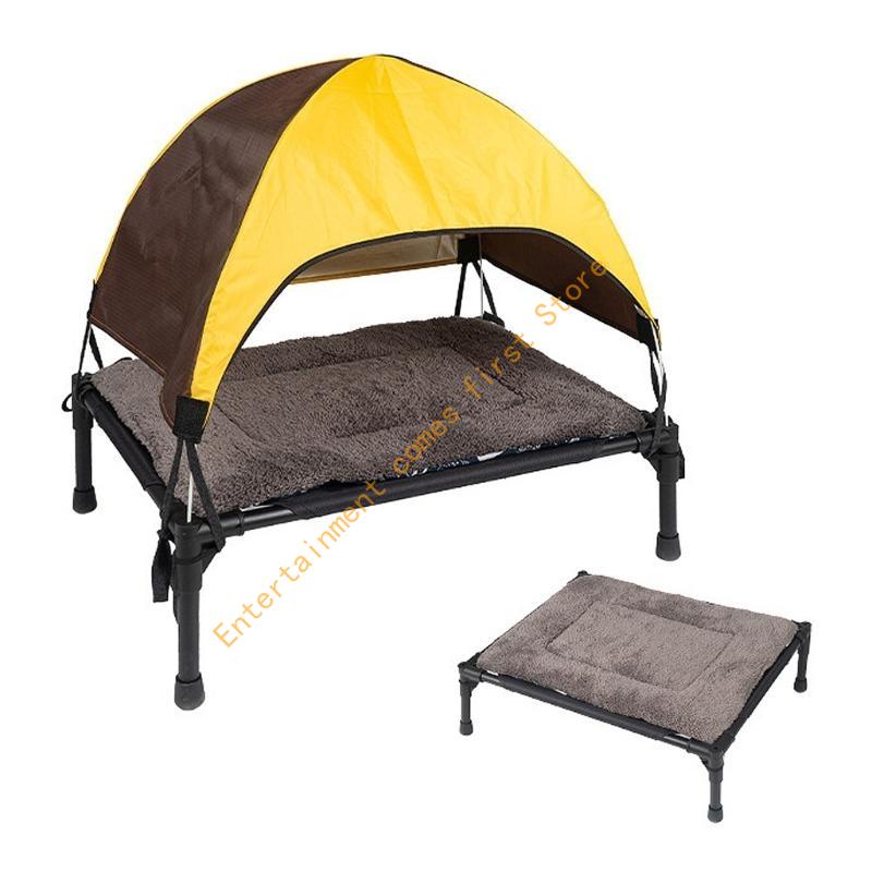 이동식 캐노피 그늘 텐트가있는 야외 제기 개 침대 침대 - Outdoor Camping Dog Bed 리뷰 및 가격
