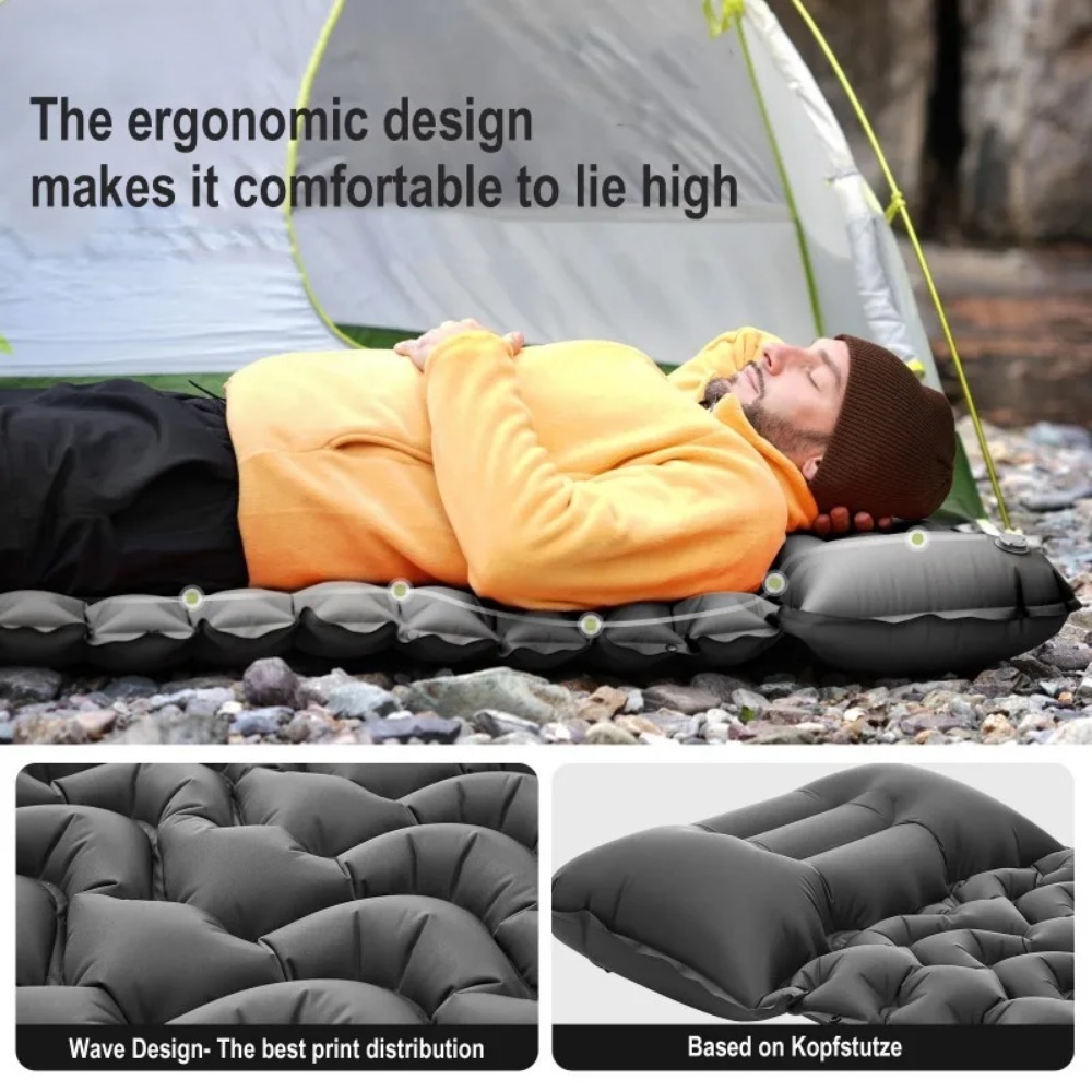 캠핑용 에어매트, 야외 캠핑용 발펌프식 에어매트, 경량 - Outdoor Camping Rugs 리뷰 및 가격