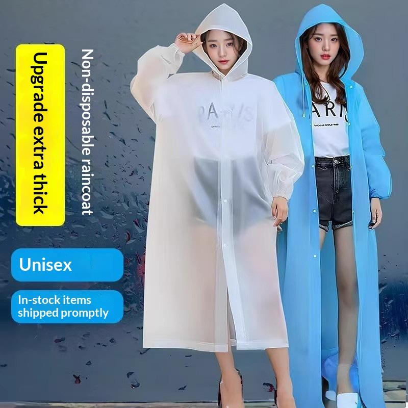 새로운 남녀공용 방수 두꺼운 우비 관광 야외 하이킹 레 - Camping Rain Poncho 리뷰 및 가격