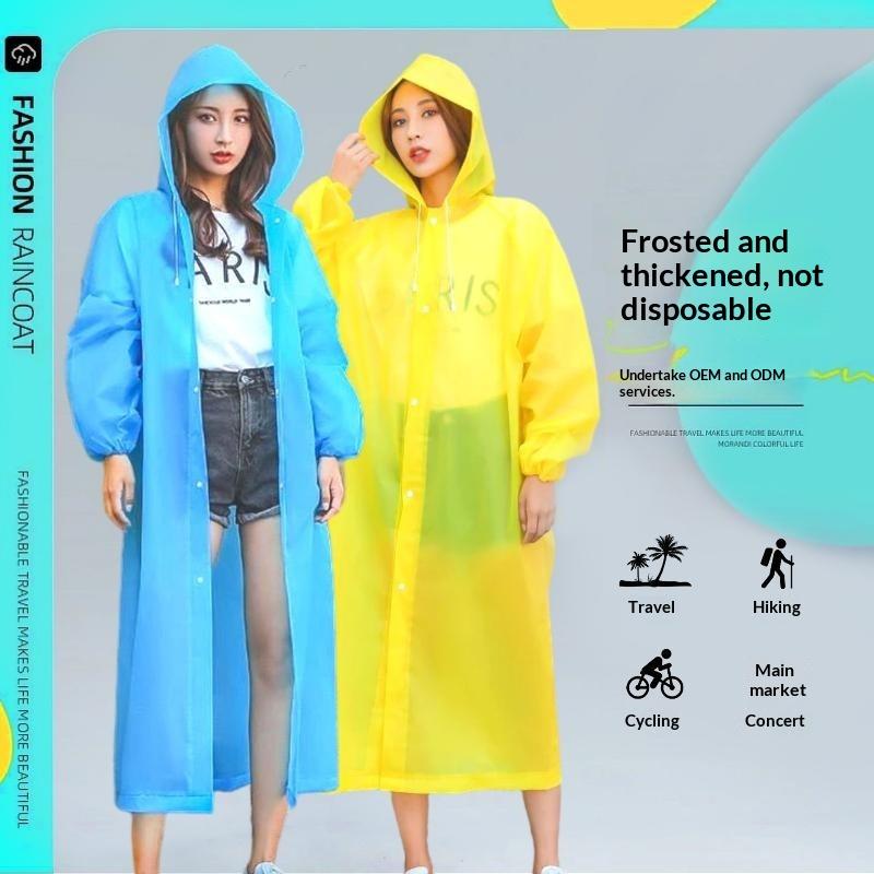 새로운 남녀공용 방수 두꺼운 우비 관광 야외 하이킹 레 - Camping Rain Poncho 리뷰 및 가격