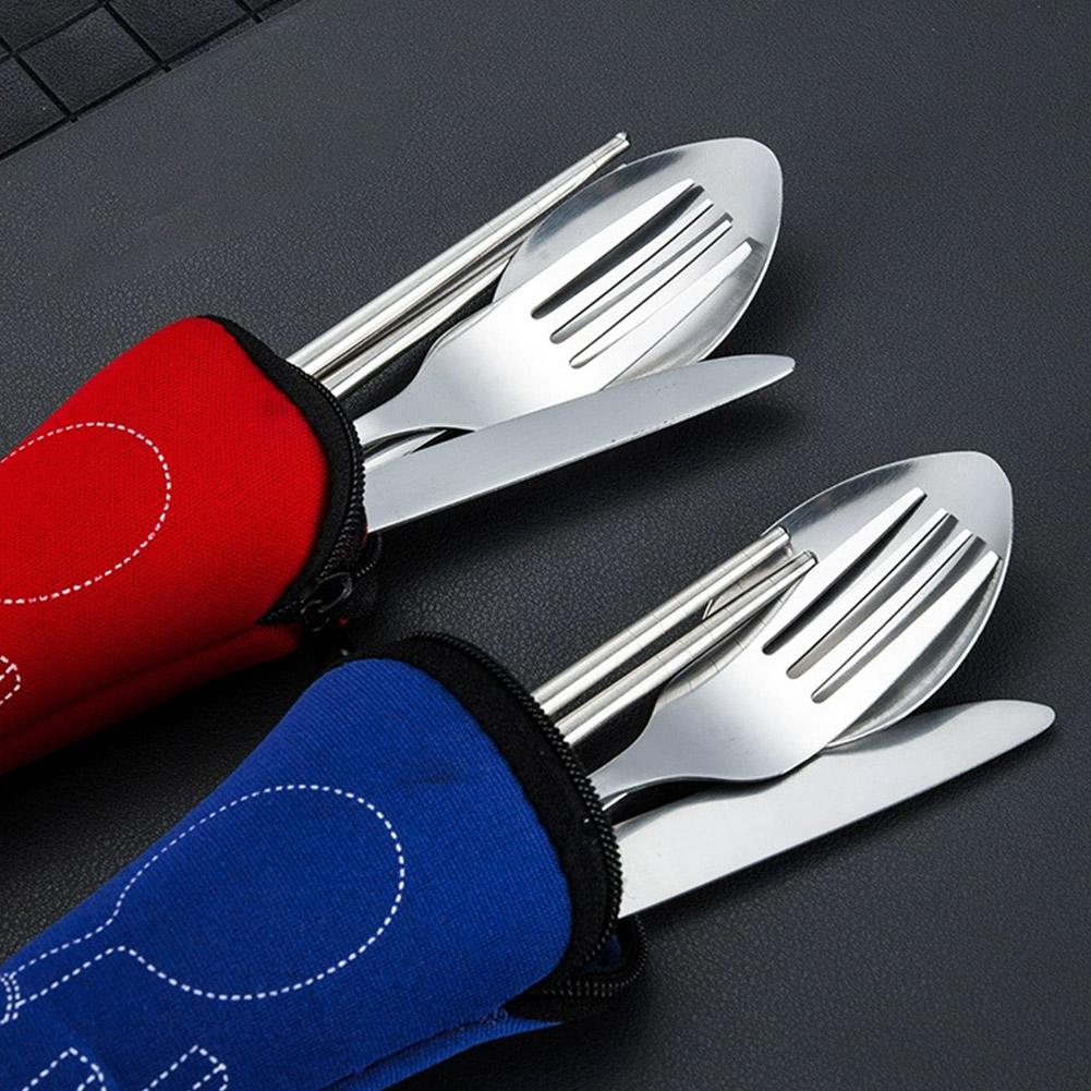 피크닉 세트 식기류 지퍼로 세척 가능한 여행용 수저 세 - Outdoor Camping Dining Set 리뷰 및 가격