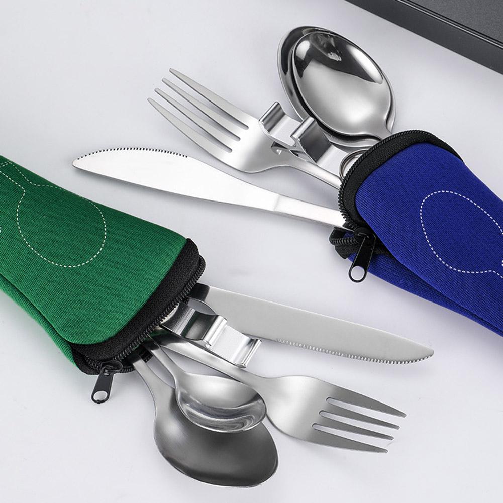 피크닉 세트 식기류 지퍼로 세척 가능한 여행용 수저 세 - Outdoor Camping Dining Set 리뷰 및 가격