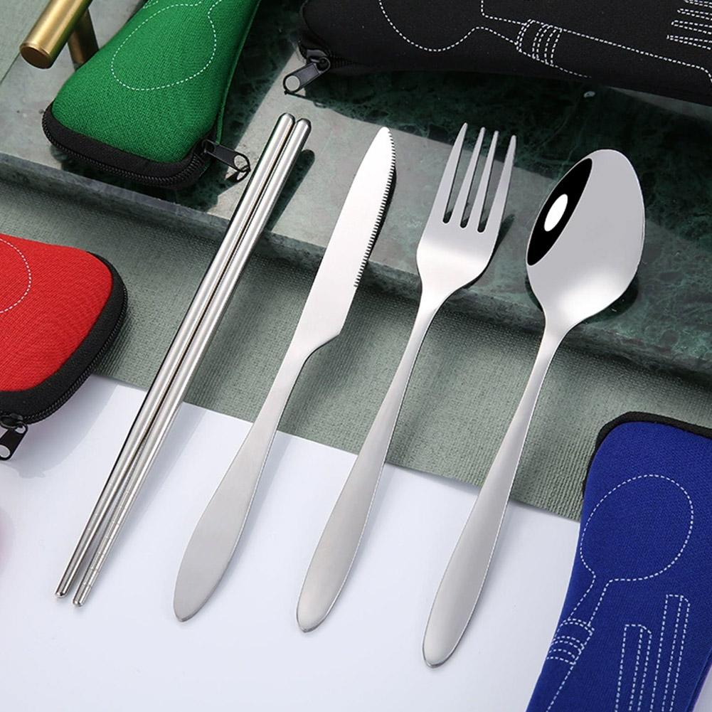 피크닉 세트 식기류 지퍼로 세척 가능한 여행용 수저 세 - Outdoor Camping Dining Set 리뷰 및 가격