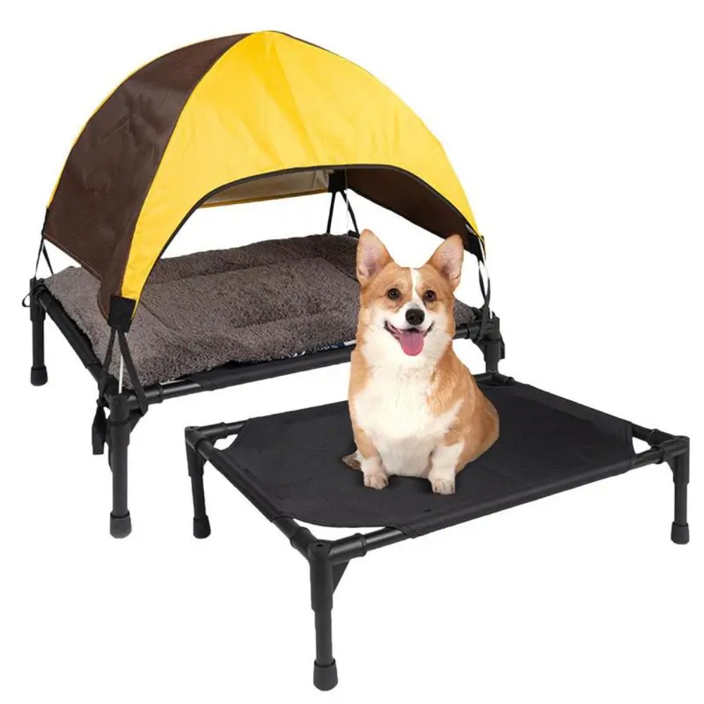 야외용 높이 조절 가능한 접이식 애견 침대, 탈부착 가 - Outdoor Camping Dog Bed 리뷰 및 가격