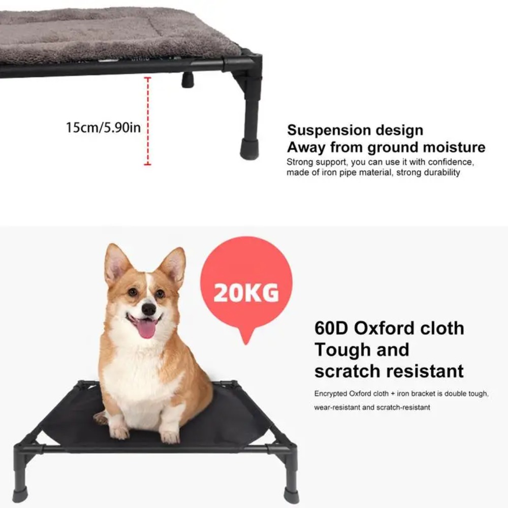 야외용 높이 조절 가능한 접이식 애견 침대, 탈부착 가 - Outdoor Camping Dog Bed 리뷰 및 가격
