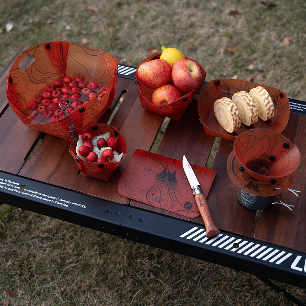 야외용 경량 접이식 식기 휴대용 그릇 저녁 접시 커피  - Outdoor Camping Dining Set 리뷰 및 가격